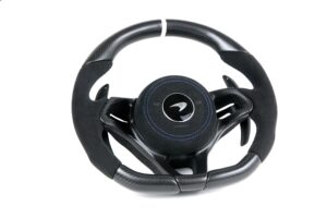 0 McLaren 600LT Spyder Lenkrad Carbon Alcantara Naht blau3