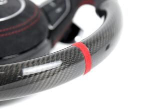 12 Audi A6 S6 RS6 C7 4G Lenkrad Carbon Alcantara Airbag Alcantara Naht rot4