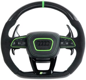 14 Audi Q3 SQ3 RSQ3 Lenkrad Carbon Alcantara Airbag Leder Alcantara grün1
