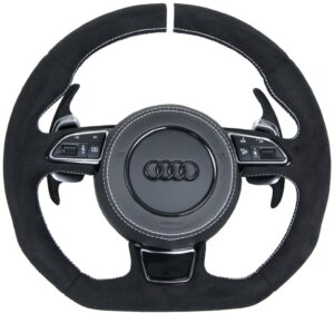 15 Audi A4 S4 B8 8K Lenkrad Performance Alcantara, Airbag Leder1