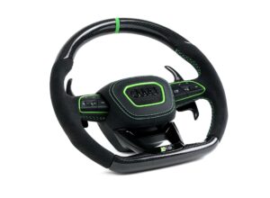 2 Audi Q3 SQ3 RSQ3 Lenkrad Carbon Alcantara Airbag Leder Alcantara grün3