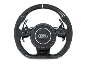 23 Audi A6 S6 RS6 C7 4G Lenkrad Carbon Alcantara Airbag Alcantara Naht felsgrau1