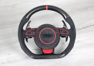 24 Audi A5 S5 RS5 8W Lenkrad Carbon Alcantara Airbag in Alcantara bezogen