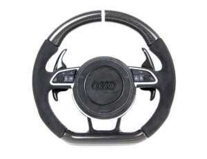 27 Audi A4 S4 RS4 B9 21 Lenkrad Carbon Alcantara Airbag in Alcantara bezogen