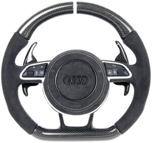 36 Audi A4 S4 RS4 B8 8K Lenkrad Carbon Alcantara black and white1