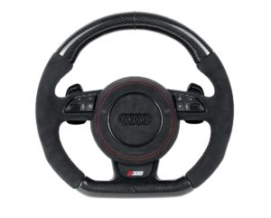 4 Audi A6 S6 RS6 C7 4G Lenkrad Carbon Alcantara Airbag Alcantara rote Nähte Wippen Alcantara1