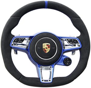 4 Porsche 911 991 Lenkrad Peformance Alcantara Spange blau1