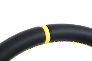 5 Audi TT TTS TTRS 8J Lenkrad Alcantara Leder gelbe 12 Uhr Mark. Airbag Leder6