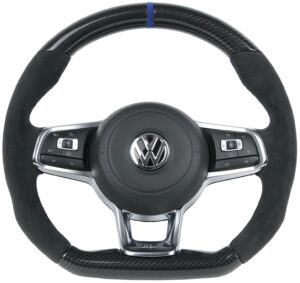 6 VW Golf 7 GTI R GTD Lenkrad Performance Carbon Alcantara 12 Uhr Mark. Alcantara blau1