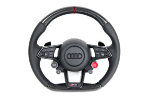 9 Audi R8 4S Lenkrad Carbon Leder 12 Uhr Mark. rotes Carbon1