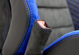 11 Audi A3 S3 RS3 8P Schalensitze Leder Alcantara blauer Streifen29