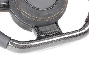 16 Audi TT TTS TTRS 8J Lenkrad Carbon Alcantara orangene Naht3