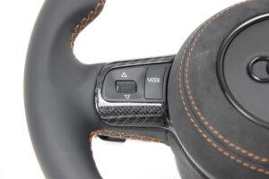 17 Audi TT TTS TTRS 8J Lenkrad Carbon Alcantara orangene Naht5