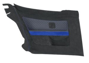 17 VW Golf 5 GTI R32 Tür hinten links Alcantara mit blauem Streifen1