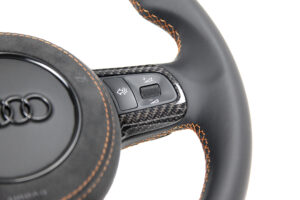 18 Audi TT TTS TTRS 8J Lenkrad Carbon Alcantara orangene Naht6