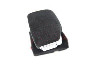 2 Audi A4 S4 RS4 B9 8W Wahlhebel Alcantara perforiert rot unterlegt3