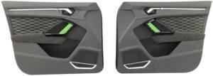 21 Audi RSQ3 Türverkleidungen Leder Wabendesign grün 1