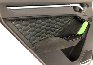 25 Audi Q3 SQ3 RSQ3 Türverleidung hinten Wabendesign grün5