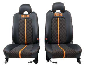 34 Nissan Skyline R34 Sitze Leder orange1