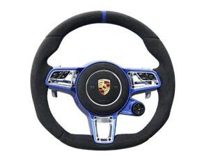 7 Porsche 911 991 Lenkrad Peformance Alcantara Spange blau1
