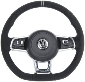 12 VW Golf 7 GTI R GTD Lenkrad Alcantara 12 Uhr Mark. zwei Streifen
