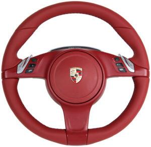 15 Porsche Lenkrad Leder rot1