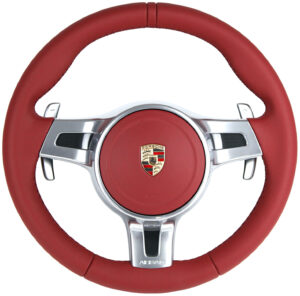 19 Porsche Lenkrad Leder rot