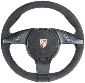 6 Porsche Lenkrad Alcantara silberne Naht1
